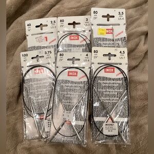 Vintage Inox Express Circular Knitting Needles - set of 6